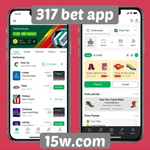 Interfaces de navegação no 317 bet app